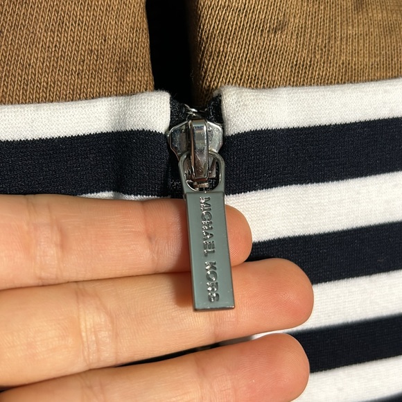 Black and white striped zip back blouse from Michael Kors - Picture 5 of 8